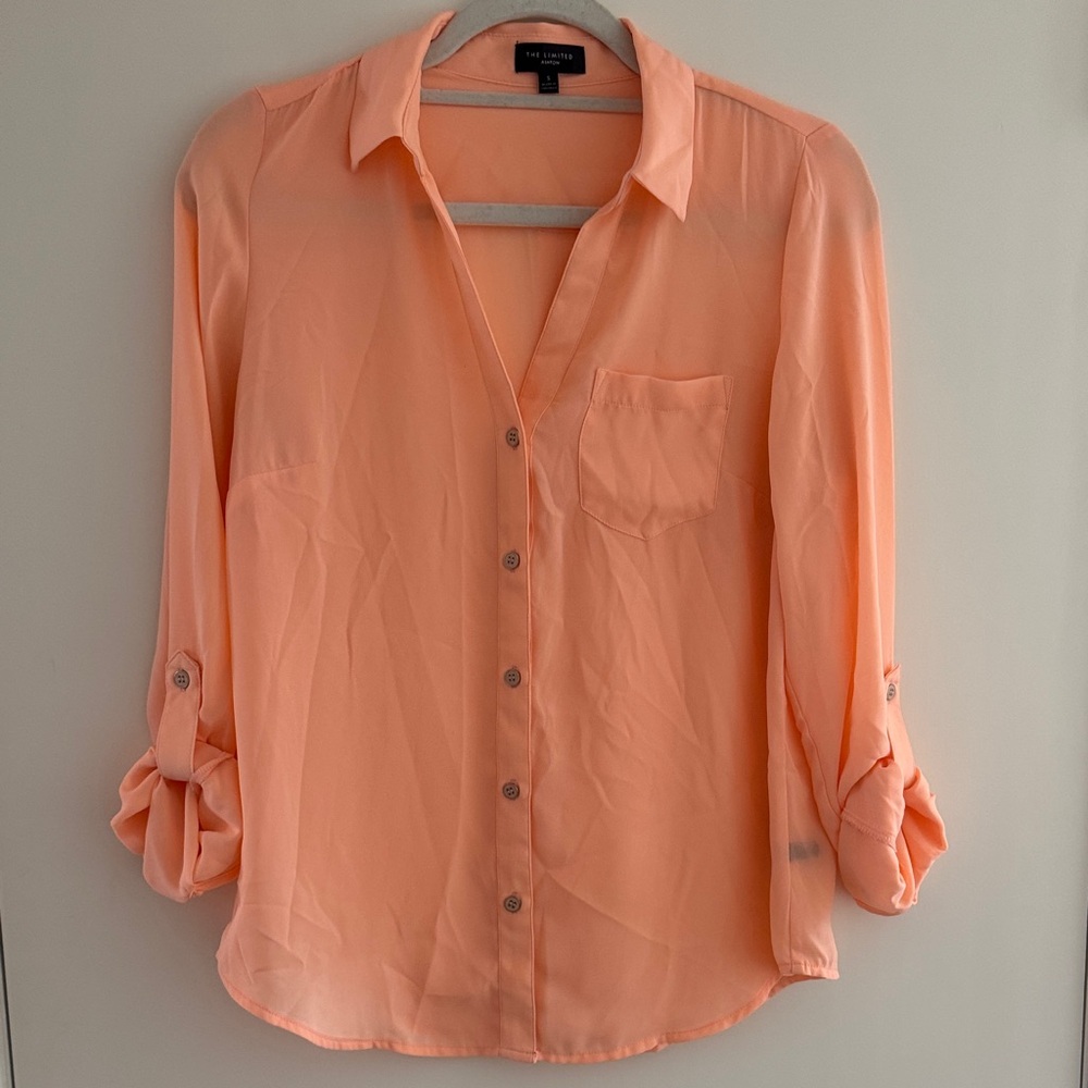 The Limited Peach Button-Down Shirt